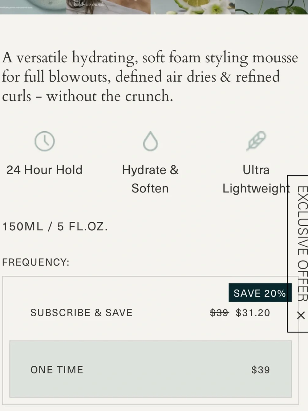 Nib Roz Milk Styling Mousse new launch $39 new
